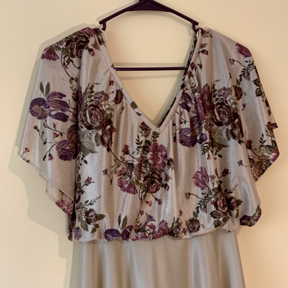 Vintage Floral Evening Gown